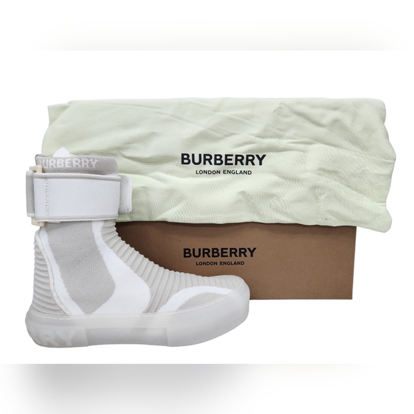Burberry Vanilla Beige Sub High-Top Sock Sneakers - Picture 1 of 9